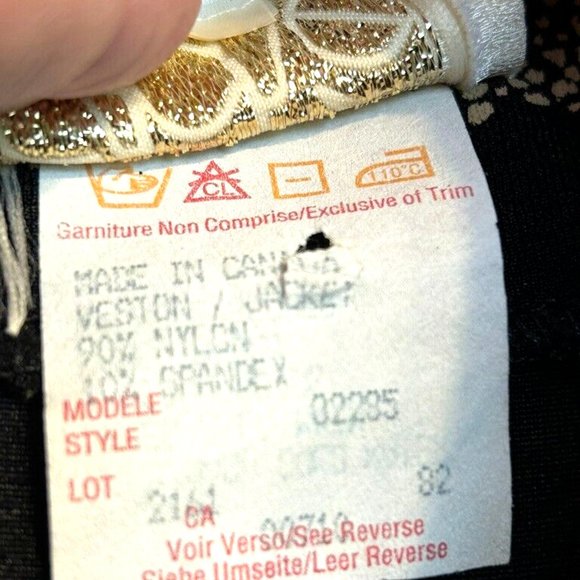 CACHE Black Animal Print Long 7-Buttons Down Long Sleeve Duster/Dress ~ Sz. 8 - Picture 11 of 11